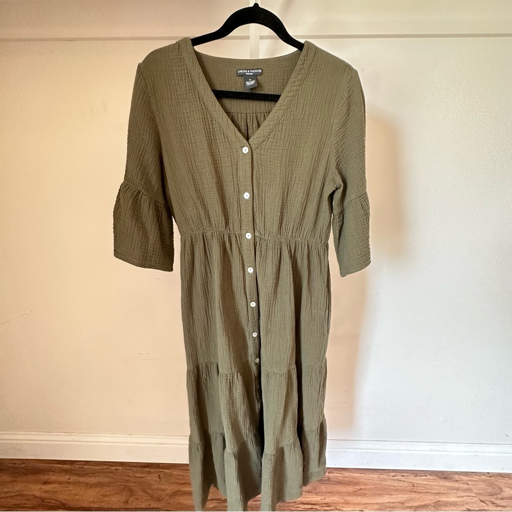 Olive Green Quilted Dress!